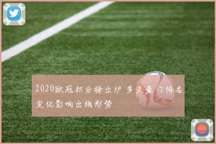 2020欧冠积分榜出炉 多支豪门排名变化影响出线形势